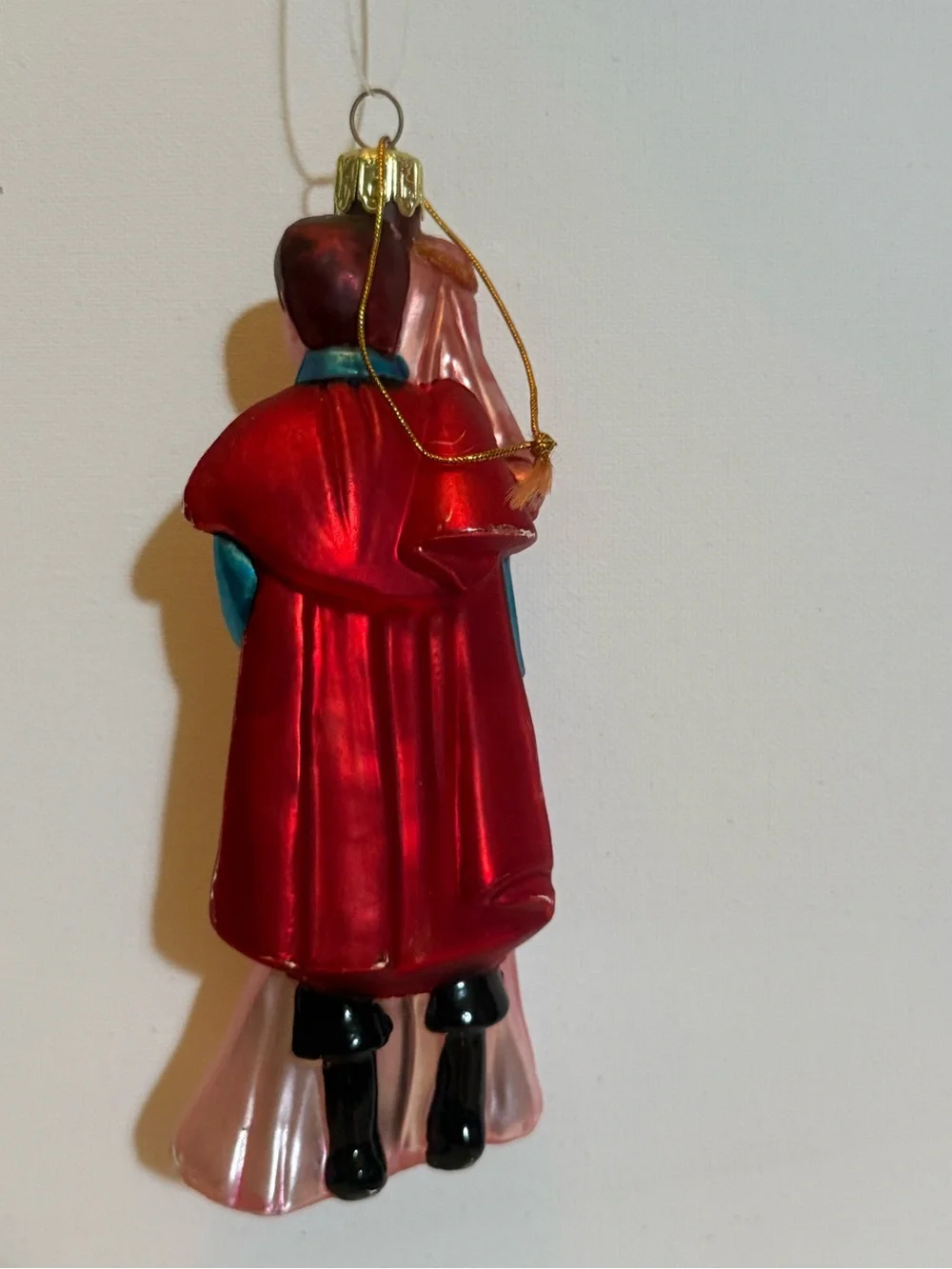 Santa's Best European Style Glass Ornament, Disney Sleeping‎ Beauty & Prince